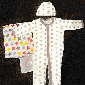 Baby Essentials Bundle - Onesie, Blanket, Cap, and Pacifier for 7 to 8-Month-Ol